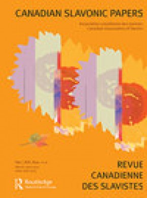Canadian Slavonic Papers期刊