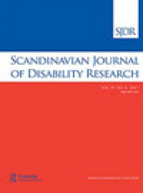 Scandinavian Journal Of Disability Research期刊