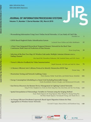 Journal Of Information Processing Systems期刊