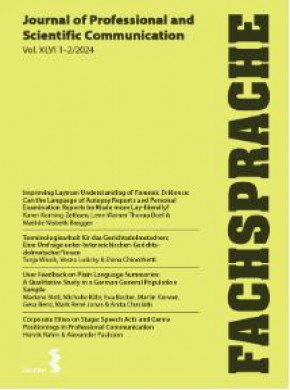 Fachsprache-journal Of Professional And Scientific Communication期刊