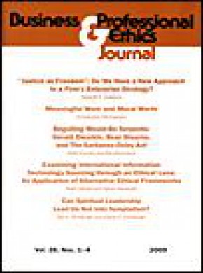 Business & Professional Ethics Journal期刊