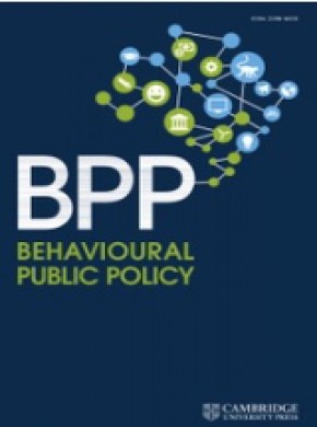 Behavioural Public Policy期刊
