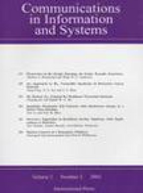 Communications In Information And Systems期刊