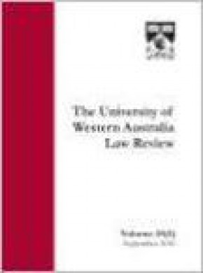 University Of Western Australia Law Review期刊