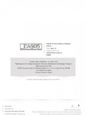 Pasos-revista De Turismo Y Patrimonio Cultural期刊