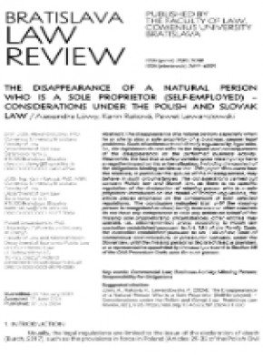 Bratislava Law Review期刊
