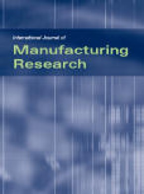 International Journal Of Manufacturing Research期刊