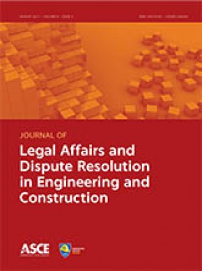 Journal Of Legal Affairs And Dispute Resolution In Engineering And Construction期刊