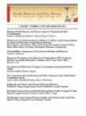 Health Behavior And Policy Review期刊