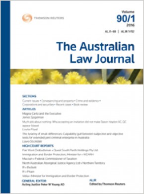 Australian Law Journal期刊