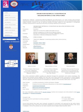 Gradevnski Materijiali I Konstrukcije-building Materials And Structures期刊