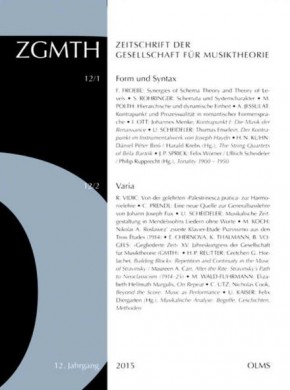 Zeitschrift Der Gesellschaft Fur Musiktheorie期刊