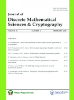 Journal Of Discrete Mathematical Sciences & Cryptography期刊