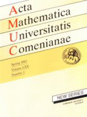 Acta Mathematica Universitatis Comenianae期刊