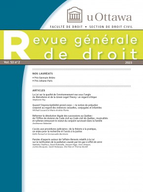 Revue General De Droit期刊