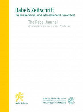 Rabels Zeitschrift Fur Auslandisches Und Internationales Privatrecht期刊