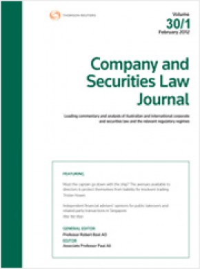 Company And Securities Law Journal期刊