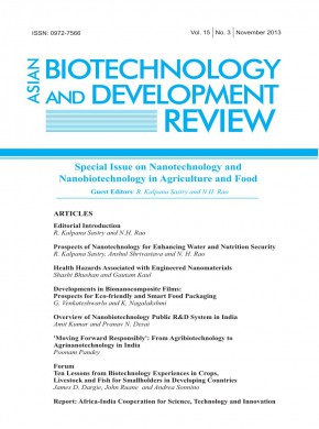 Asian Biotechnology And Development Review期刊