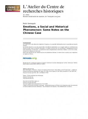 Atelier Du Centre De Recherches Historiques期刊