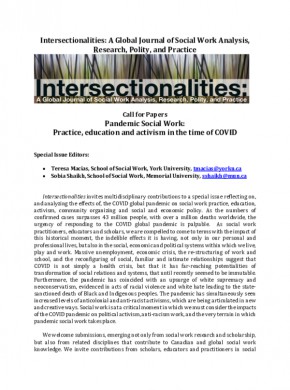 Intersectionalities-a Global Journal Of Social Work Analysis Research Polity And期刊